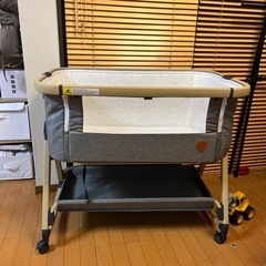 ベビーベッド　HZDMJグレー HZDMJ ベビーベッド 送料無料 添い寝 持ち運び 三年保証