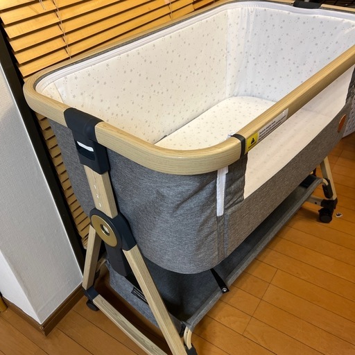 HZDMJ グレー 2024年型 最新 ベビーベッド HZDMJ 2023年型ベビーベッド