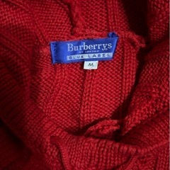 バーバリーブルーレーベル　フード付きニット