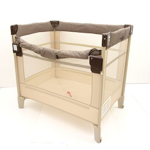 アップリカ ココネル エアープラス 折りたたみベビーベッド ブラウン