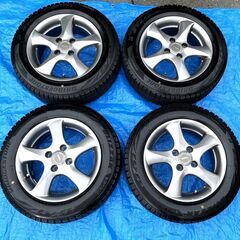 【恵那・ひまつぶし堂】ブリザックスタッドレスタイヤ/ホイール 4本組 165/65 R14 残8部山以上 \'23年製