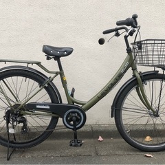 サイモト　自転車 レボルテ  7段  26インチ　太めタイヤ　オートライト　東京　三鷹市　武蔵野市