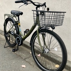 サイモト　自転車 レボルテ  7段  26インチ　太めタイヤ　オートライト　東京　三鷹市　武蔵野市