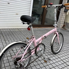 【20インチ折りたたみ】6段変速、泥除け付き❗️前タイヤ、変速、ブレーキワイヤー新品交換済み❗️若林自転車　膳所店　SALE中❗️