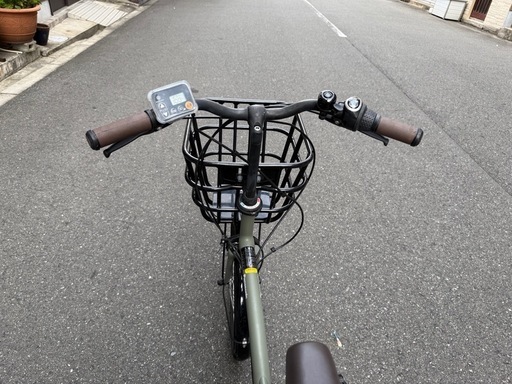 パナソニック ミニ 電動アシスト自転車 グレー 20インチ 前カゴ付き