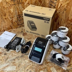 C(6746)ブラザー 感熱ラベルプリンター QL-820NWBc-BC ラベル6個 取説