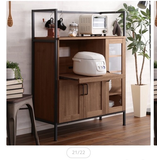 食器棚 食器棚(シャビーナチュラル)ステンレスボードカウンター