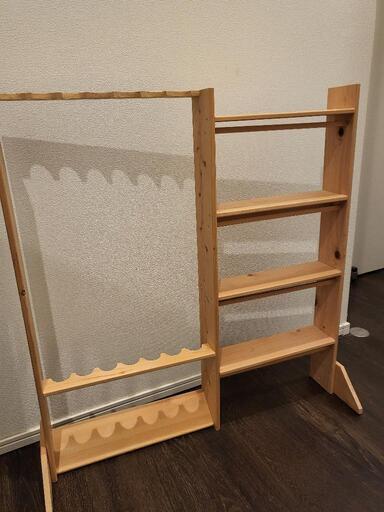 リサイクルサービス八光】幅116.5cm ホワイト・ブラウン ディスプレイ