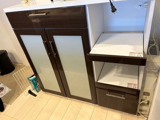 送料無料】E010 ニトリ レンジボード 120-2 AG-S-WH ホワイト キッチン