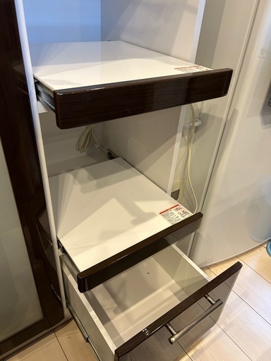 ☆ジモティ割あり☆ NITORI レンジ台 ホワイト H101×D50×W120