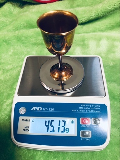 18K   金杯　ワイングラス　ゴブレット　45.13g