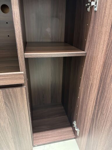 ☆ジモティ割あり☆ 食器棚 茶色 H201×W123×D50 クリーニング済み KJ4815