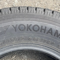 スタッドレスタイヤ4本 ヨコハマアイスガードiG91 145/80/R12 ホイール無し 4ヶ月使用 軽トラ・軽バンに
