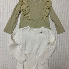 100cm petitmain プティマイン 長袖 リブTシャツ...