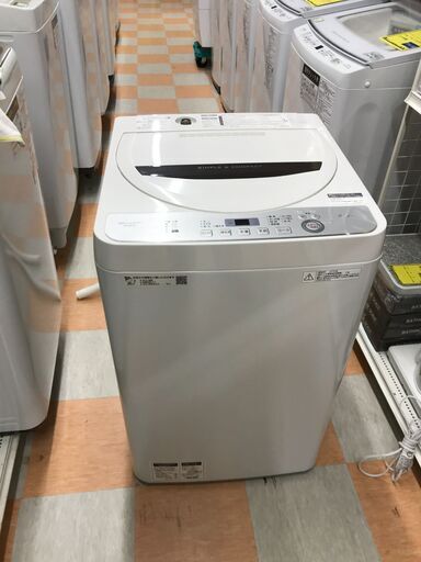 洗濯機 4.5kg シャープ ES-GE-4C 2019年製 W(幅)56.5cm×D(奥行き)54.0cm×H(高さ)89.0cm ※当店保証6ヶ月付き