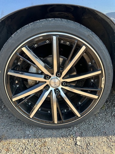 中古アルミセット 20×8.5J +35 10穴マルチ 245/30R20付き タイヤ