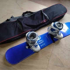● B) CSB/ COLORADO SNOWBOARD CLUB145cm スノーボード/ブーツ 24cm/ビンディング/ケース 4点セット  中古 ①