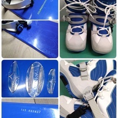 ● B) CSB/ COLORADO SNOWBOARD CLUB145cm スノーボード/ブーツ 24cm/ビンディング/ケース 4点セット  中古 ①