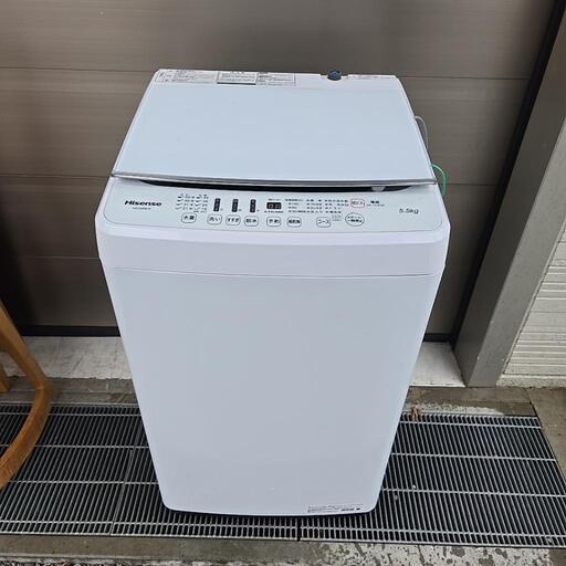 美品 2020年式 Hisenseハイセンス 全自動洗濯機5.5kg HW-G55B-W 