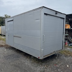 軽いシャッターらくらくスライド式横扉付き 倉庫物置用 3トンロング