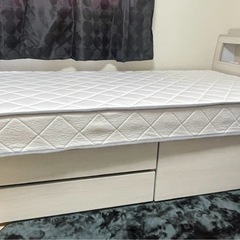 シングルベッド（収納、マットレス付き）