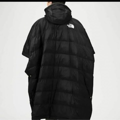 THE NORTH FACE ポンチョ 中綿 ブラック フード付き