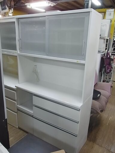 松田家具　スプリットレンジ　キッチンボード　120レンジボード　食器棚　食器収納　家電ボード　キッチン収納　2箇所コンセント