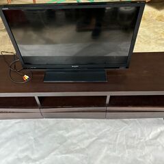 シャープAQUOSテレビ付きテレビ台（2点セット）②