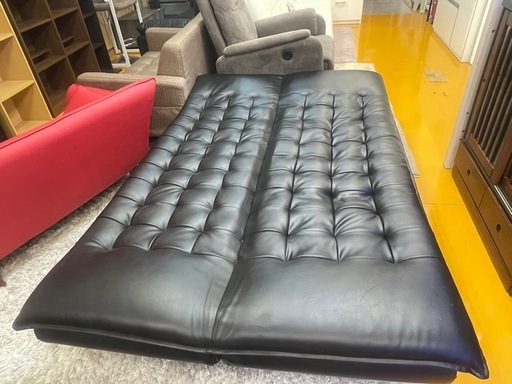 合皮ソファベッド(Nシールド ノアーク BK)