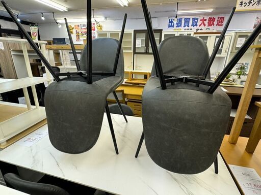 7-62 PUレザー ダイニングチェア4脚セット【引取限定・現状渡し】カグマニア