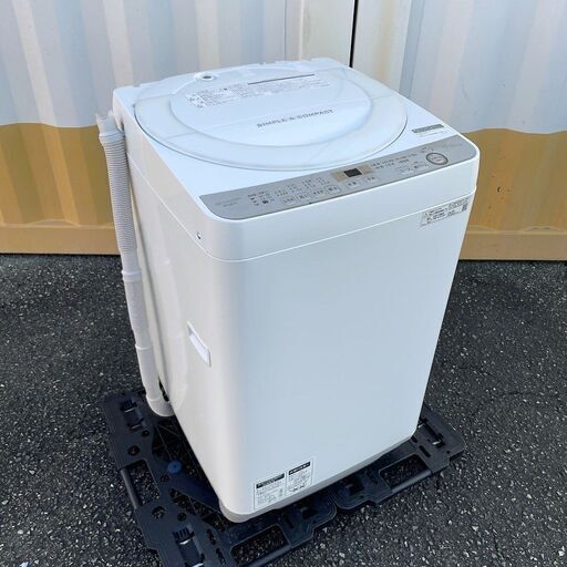 特売！2019年製□シャープ 7kg 洗濯機 穴なし槽 節水 ES-GE7C-W SHARP 7.0kg 全自動洗濯機 7キロ (パックマン)  茨木の生活家電《洗濯機》の中古あげます・譲ります｜ジモティーで不用品の処分