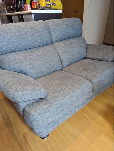 ニトリ 2人掛けソファー 配送方法変更可】ニトリ2掛けソファ_グリーン 配送