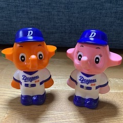 超激レア(新品)中日ドラゴンズサトちゃん&サトコちゃん貯金箱　ペア