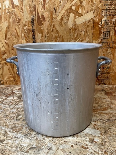 C(6761)業務用 両手鍋 36cm アルミ製 寸胴鍋 深型 厨房用品 飲食店 店舗用 調理器具 アカオ AKAO DON 中古品