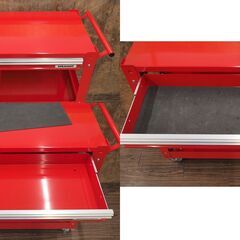 STRAIGHT ストレート ツールワゴン 引き出し付  3段 キャスター付 耐荷重150kg