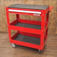 STRAIGHT ストレート ツールワゴン 引き出し付  3段 キャスター付 耐荷重150kg