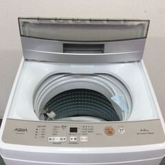 （11/3受渡済）JT9743【AQUA/アクア 4.5㎏洗濯機】美品 2022年製 AQW-S4M 家電 洗濯 簡易乾燥付