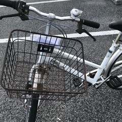 ★ジモティ割あり★ 自転車  27インチ    ホワイト   動作確認／クリーニング済み KJ6707 ☆ジモティ割あり☆ 自転車 27インチ ホワイト 動作確認／クリーニング