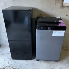 ニトリ 2022年製　2ドア冷蔵庫NグラシアNTR-106 + 6kg全自動洗濯機NTR60 ブラック　セット