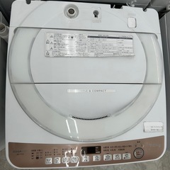 【お持ち帰り大特価•家電6ヶ月保証】SHARP 洗濯機　7kg ES-T713 2020年製