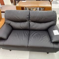 ★ジモティ割あり★ ２人掛けソファー ブラック H85×D85×W139 クリーニング済み TC1986