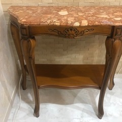 天板大理石アンティーク調コンソールテーブル