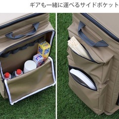 DOD(ディーオーディー) バベコロ2 冷蔵庫型 ソフトクーラー ボックス アルミホイル も入れられる サイドのポッケが 便利だよ