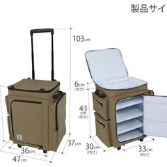 DOD(ディーオーディー) バベコロ2 冷蔵庫型 ソフトクーラー ボックス アルミホイル も入れられる サイドのポッケが 便利だよ