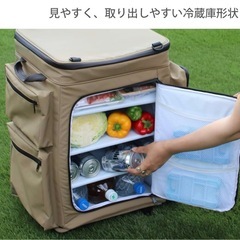 DOD(ディーオーディー) バベコロ2 冷蔵庫型 ソフトクーラー ボックス アルミホイル も入れられる サイドのポッケが 便利だよ