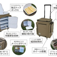 DOD(ディーオーディー) バベコロ2 冷蔵庫型 ソフトクーラー ボックス アルミホイル も入れられる サイドのポッケが 便利だよ