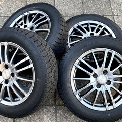 ◆15インチ 4本セット スタッドレスタイヤ 175/65R15 アイスナビ6 社外アルミホイール 4穴 フィット シャトル フリード アクア ヤリス 等に