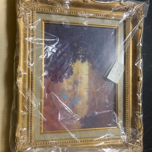 島田武朋「夕照圖」油彩 F4額装 油絵 油画 絵画 C 武朋 夕照 油彩F4 島田武朋「夕照圖」油彩 F4額装 油絵 油画 絵画