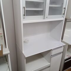 ☆ジモティ割あり☆ レンジボード ホワイト H185×D50×W89 クリーニング