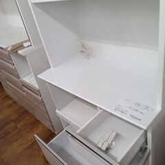 ☆ジモティ割あり☆ レンジボード ホワイト H185×D50×W89 クリーニング